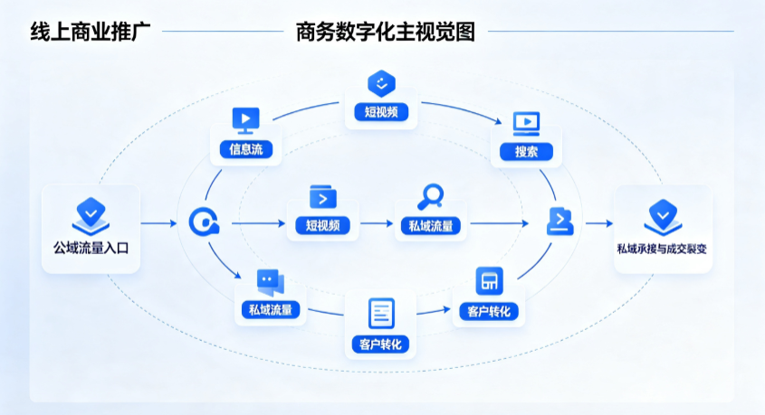 龙港区线上商业推广怎么做？全域流量闭环搭建与低成本转化实战指南